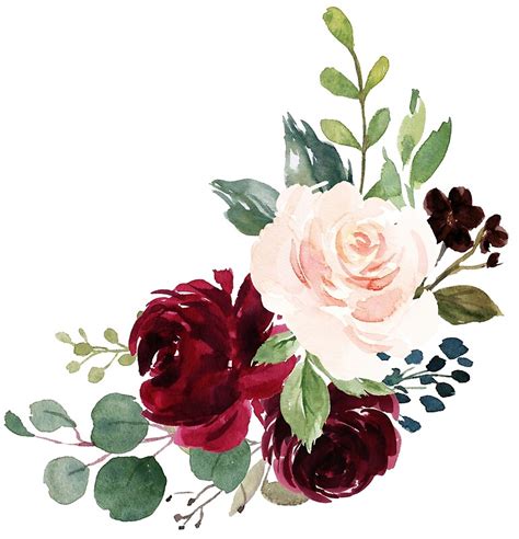 "Pink burgundy floral bouquet" by junkydotcom | Redbubble