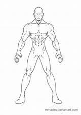 Superhero Body Outline Coloring Pages sketch template