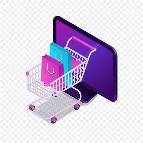 Online Shopping Cart Vector Design Images, Online Shopping Isometric ...