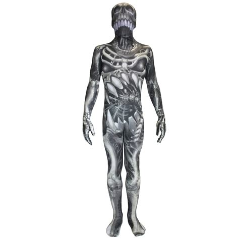 Morphsuits Kids Skull & Bones Morphsuit Halloween Skeleton Monster Costume Halloween Black L ...