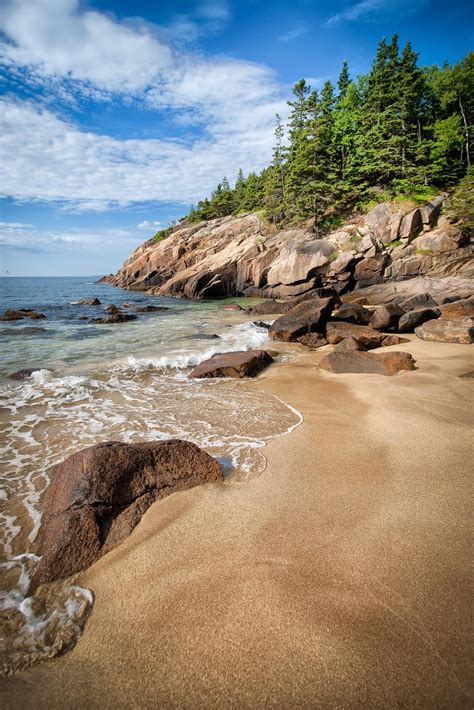 Sand Beach at Acadia | National parks, Nature, Beautiful places