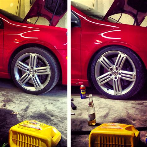 Before and after golfR on coilovers | Coilovers, Volkswagen, Car wheel