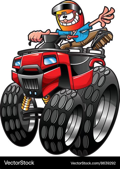 Atv toon Royalty Free Vector Image - VectorStock