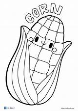 14 Free corn coloring pages PDF  ESL Vault sketch template