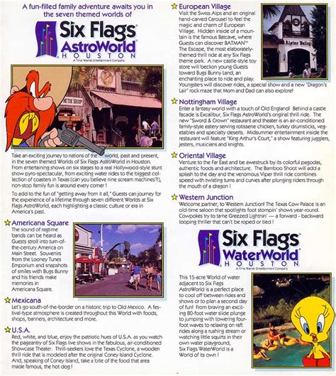 Theme Park Brochures Six Flags AstroWorld - Theme Park Brochures