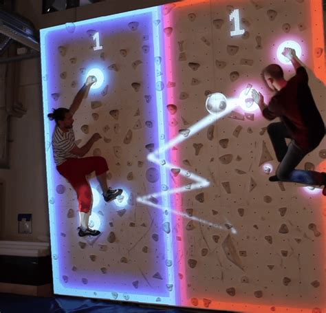 Augmented Climbing puts video games on an indoor rockclimbing wall