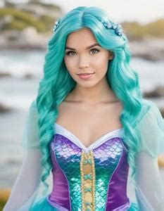 Adult Little Mermaid Halloween Costume. Face Swap. Insert Your Face ID:1021323