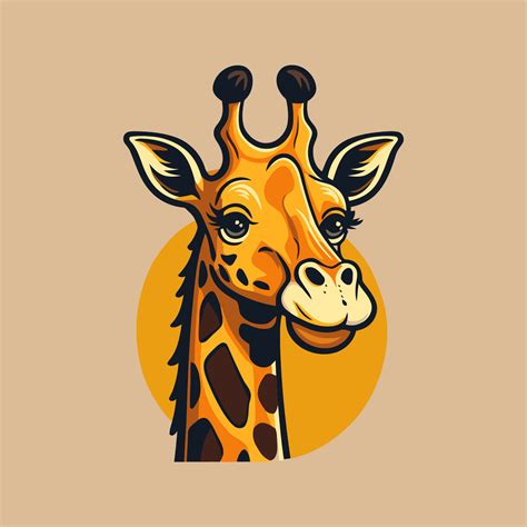 giraffe logo animal character logo mascot vector cartoon design template 19472093 Vector Art at ...