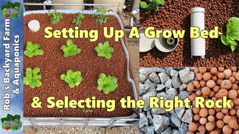 How to set up aquaponic grow bed & select the right rock. - YouTube