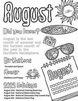 August Coloring Pages Worksheets 2025 sketch template