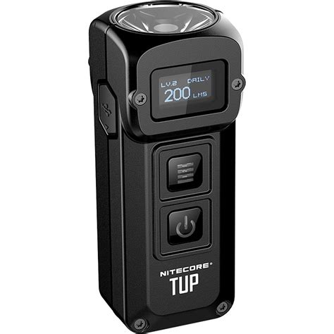 Nitecore TUP Rechargeable Pocket Flashlight (Black) TUPBLACK B&H