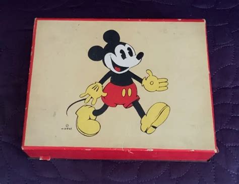WALT DISNEY Mickey Mouse Brush Set With Original Box C. 1930'S $300.00 - PicClick