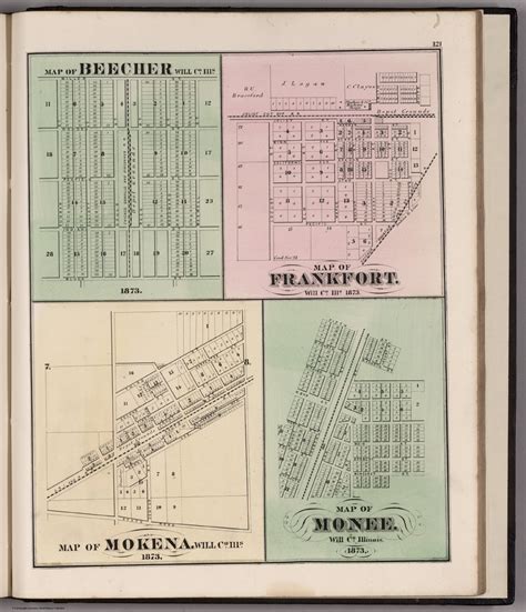 Beecher. Frankfort. Mokena. Monee, Illinois. - David Rumsey Historical Map Collection