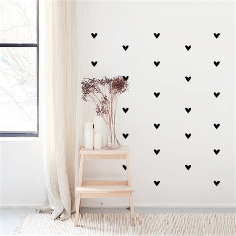 Heart wall decals – Vinyl Wall Stickers – match set love