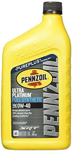 Buy Pennzoil 550040856 Ultra Platinum 0W-40 Full Synthetic Motor Oil - 1 Quart Online at ...