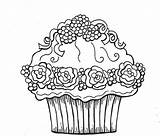 Printable Coloring Pages Cupcakes sketch template