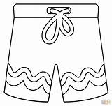 Coloring Shorts Short Pants Clipart Pages Drawing Kids Printable Clip  sketch template