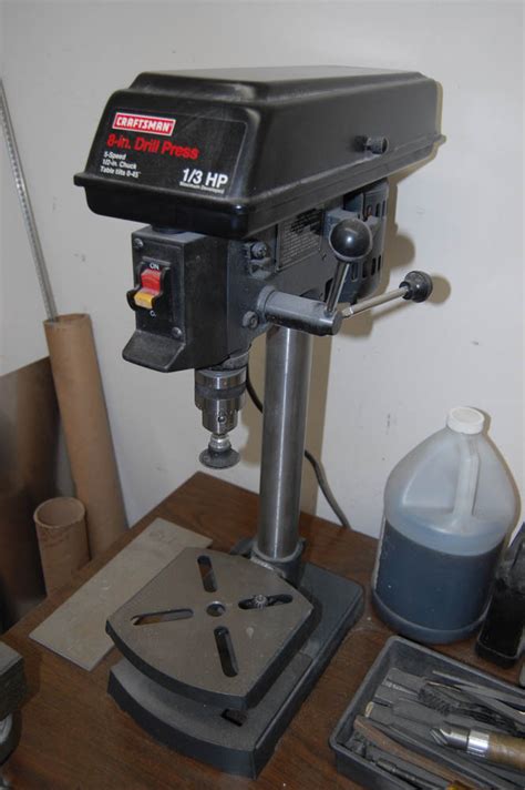 CRAFTSMAN 8'' BENCH TOP DRILL PRESS, 1/3HP, 5-SPEED, WITH 0-45 DEGREE TABLE TILT