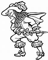 Vintage Comic Character  Musketeer coloring Page ColouringPages sketch template
