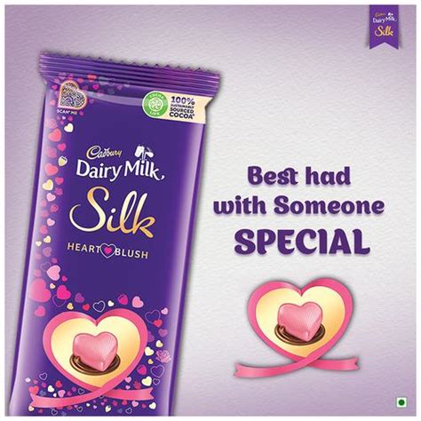 Buy Cadbury Dairy Milk Silk Valentine Heart Blush Chocolate Bar Online at Best Price of Rs 480 ...