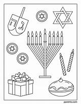 Coloring Pages Hanukkah Dreidel Jewish Happy Printable Drawing Clipart  sketch template