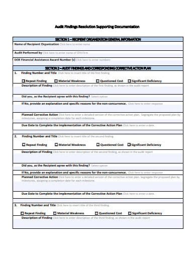 11+ Audit Corrective Action Plan Templates in MS Word| Excel | PDF ...