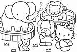 Hello Kitty In The Zoo Coloring Pages  Free World Pics sketch template