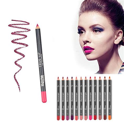 Amazon.com : Feisuo Lip Liners 12 Color Lip Pencil - Soft Waterproof Smooth Lip Liner/Lipliner ...