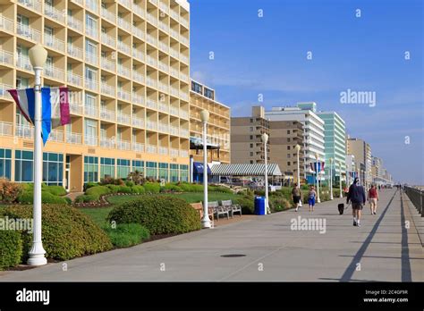 Hotels on the Boardwalk, Virginia Beach, Virginia, USA Stock Photo - Alamy