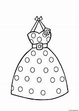 Dress Polka Dot Coloring page Printable sketch template