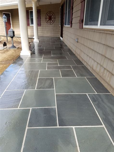 Thermal Bluestone Porch | Concrete patio, Concrete patio designs, Patio stones