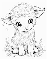Sheep Coloring Page sketch template