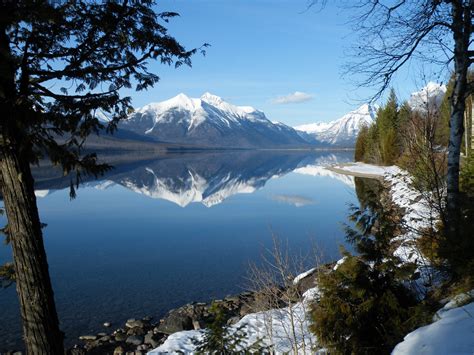 Landscape of lake McDonald at Glacier National Park, Montana image - Free stock photo - Public ...