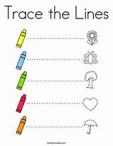 Trace the Lines Coloring Page  Twisty Noodle Line Tracing Worksheets sketch template