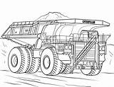 Caterpillar Mining Truck coloring page  ColouringPages sketch template