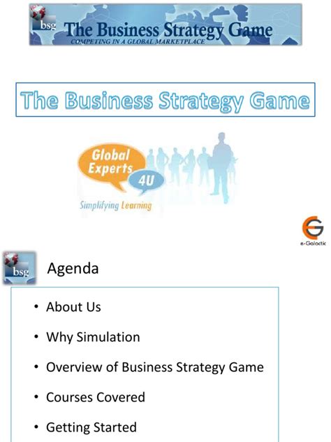 The Business Strategy GameGE4U | PDF | Strategic Management | Marketing