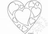 Valentines Day  Heart coloring Page Coloring sketch template