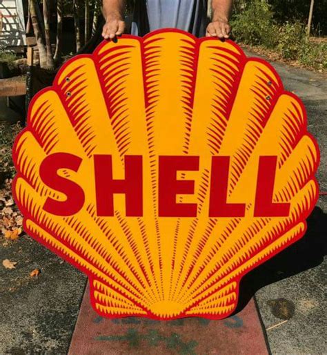 Original Shell Gasoline Porcelain Sign | Old gas pumps, Shell oil company, Old gas stations