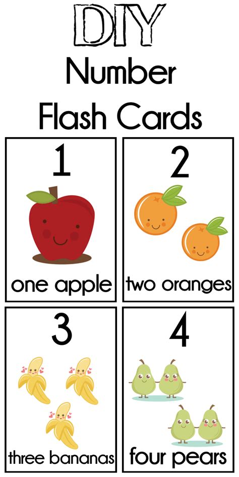 DIY Number Flash Cards FREE Printable - Extreme Couponing Mom