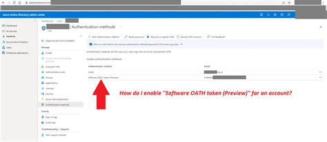 How do I get "Software OATH token" authentication method added to my ...