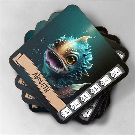 5e Monster Stats Coaster - Aboleth – bluecyborg.com