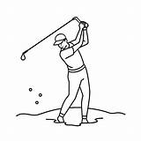 Golfer coloring Pages For Book  Premium AI Generated Vector sketch template