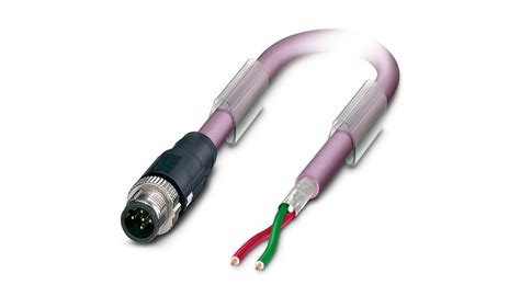 PROFIBUS cable: M12 connector on free conductor end - PerTronic Cables