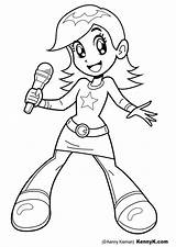 Coloring Page singer  Free Printables Img 20086 sketch template
