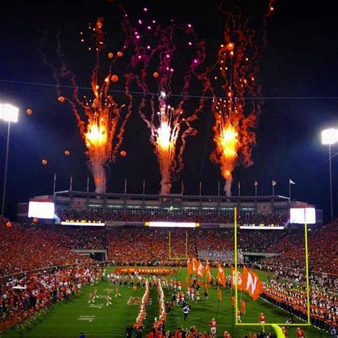 Clemson Football Stadium At Night