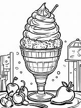 Ice Cream Coloring Pages Free Printables In 2024  cream coloring sketch template