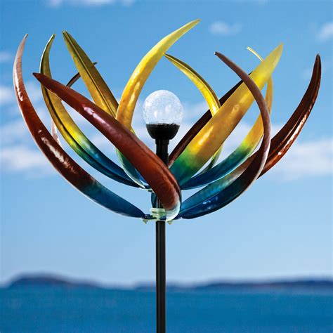 Buy Solar Multi-Color Tulip Wind Spinner | 75 tall