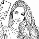 Realistic Girl coloring Pages  ColoringLib sketch template
