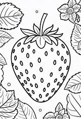 Strawberry Free Printable Coloring Page – Color My Pages sketch template