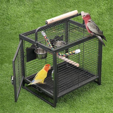 Portable Iron Bird Cages Travel Carrier for Parrots
